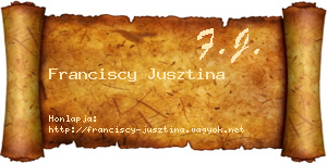 Franciscy Jusztina névjegykártya